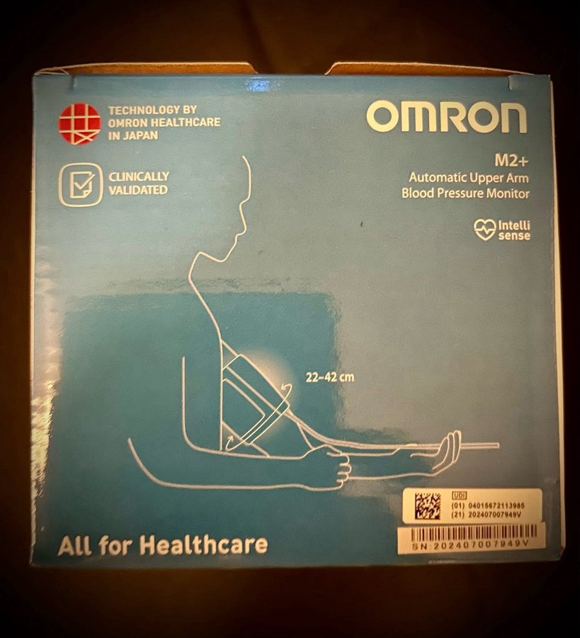 OMRON M2+ blodtrycksmätare Nu i Oöppnad förpackning.