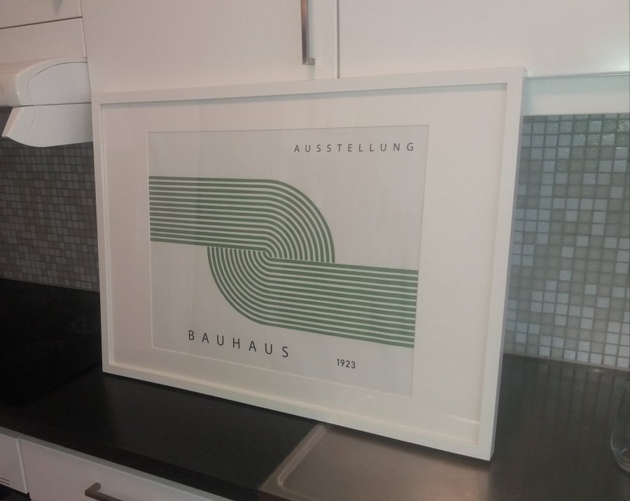 Konsttryck Bauhaus - Inramad tavla med passepartout 70 cm x 50 cm Helt ny