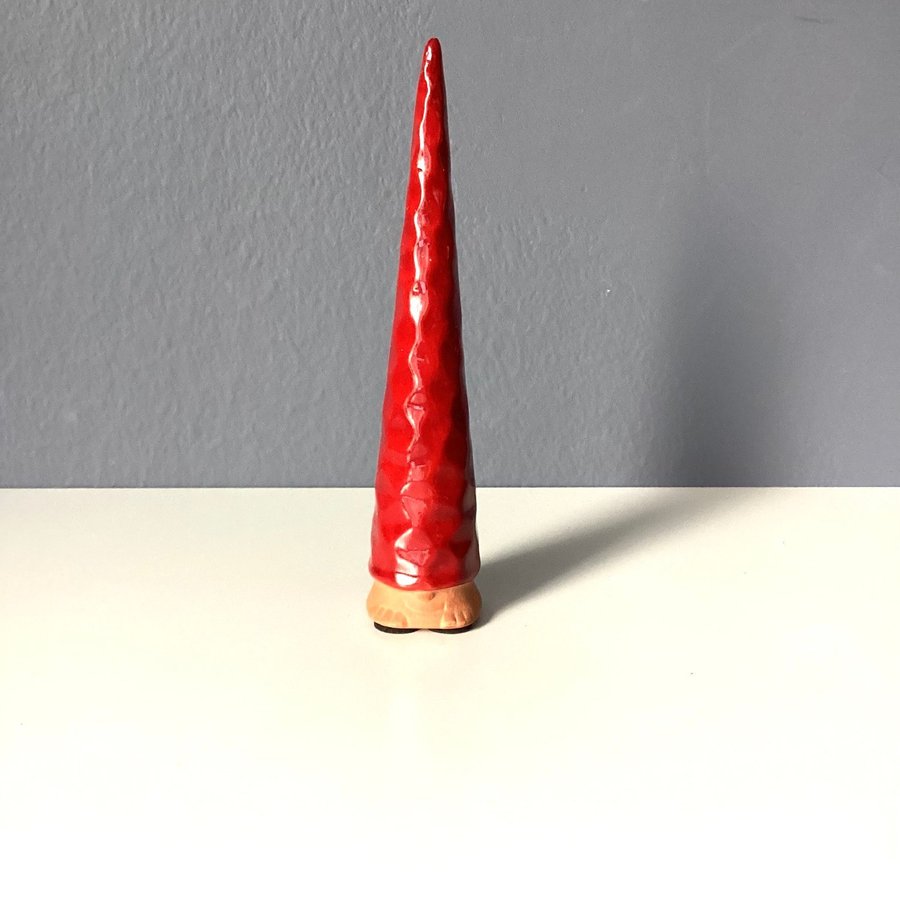 Tomte i keramik Keramikfigur Jul Julsaker Juldekor Ingen märkning