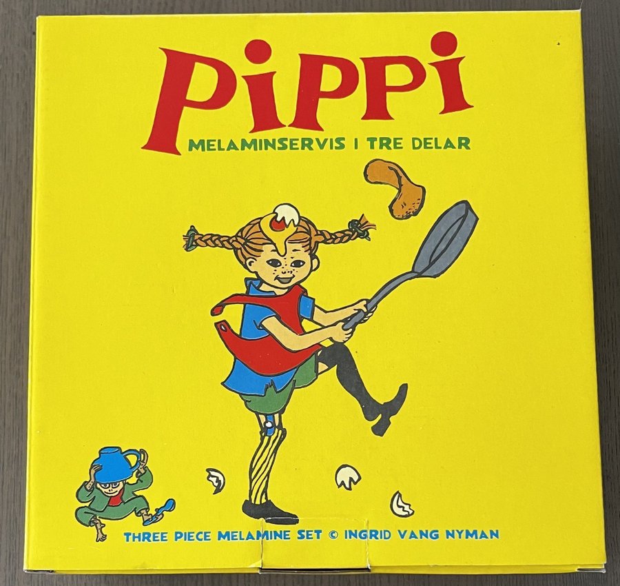 Pippi Melaminservis i tre delar