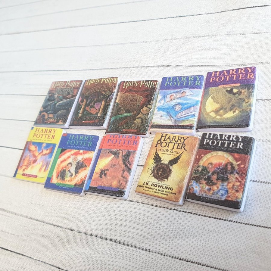 Samling Harry Potter böcker Bok bibliotek miniatyrer