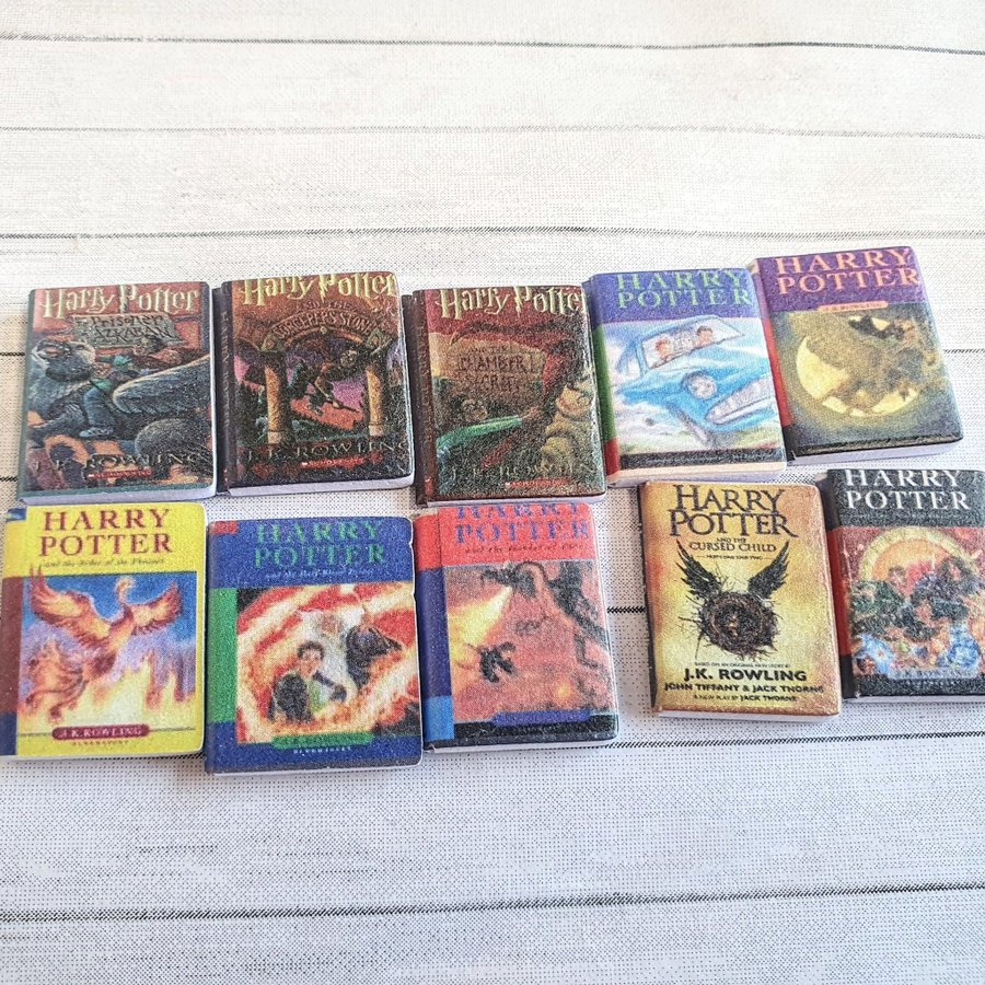 Samling Harry Potter böcker Bok bibliotek miniatyrer