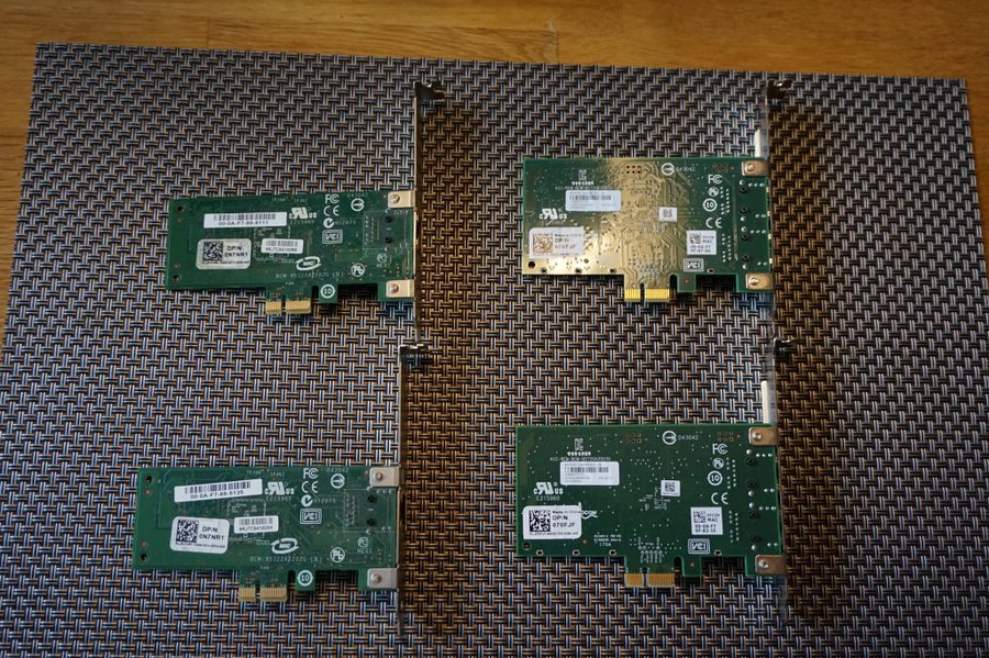 Dell Broadcom 5722 samt 5720DP (Två av varje)