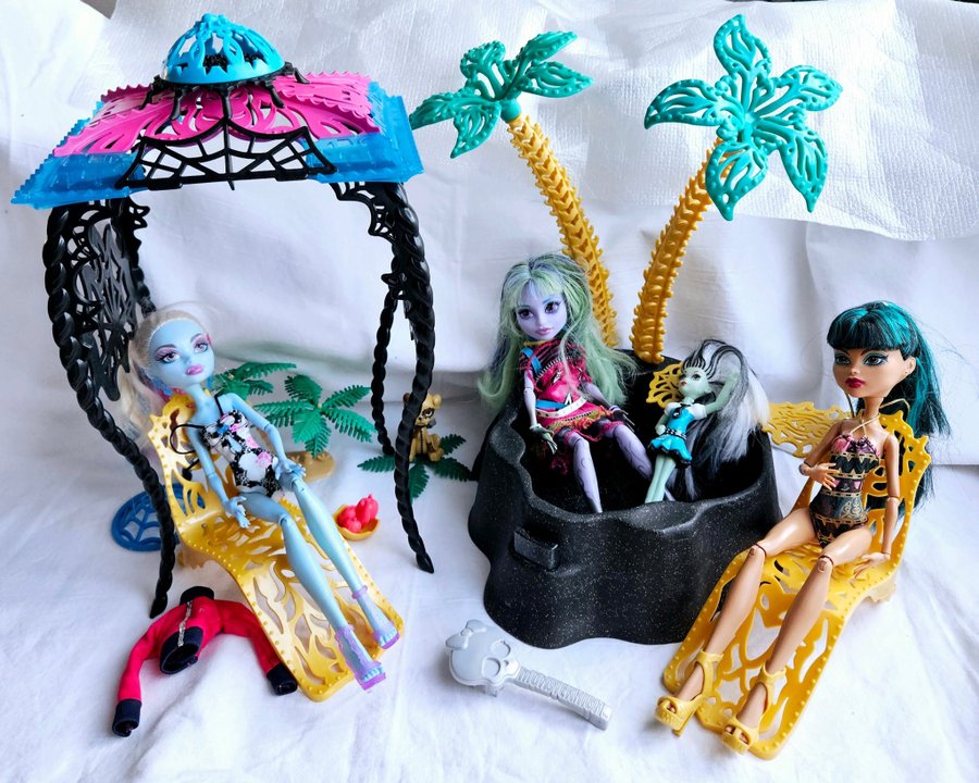 Monster High - Strandset med dockor och tillbehör