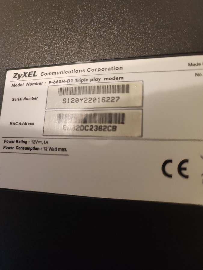 Zyxel P-660H-D1 Triple Play Modem