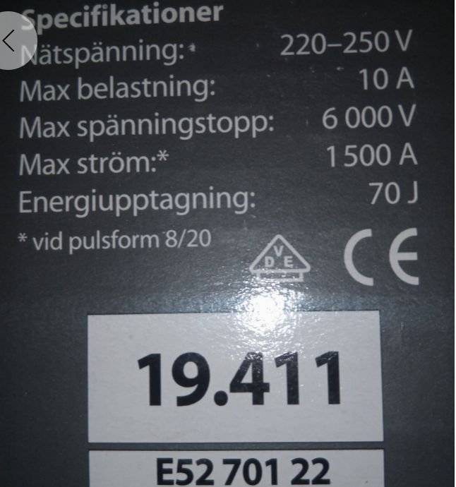 Var stannar elpriset? !!! Spara elektronik med åskskydd!! Frakt från 14kr/st