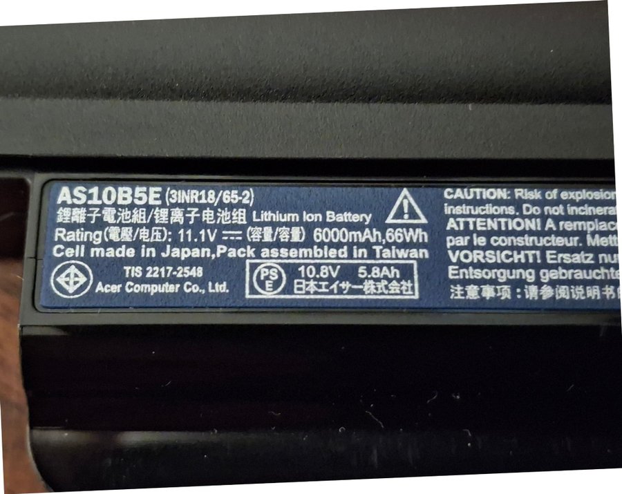 Acer AS10B5E - Laptop Batteri