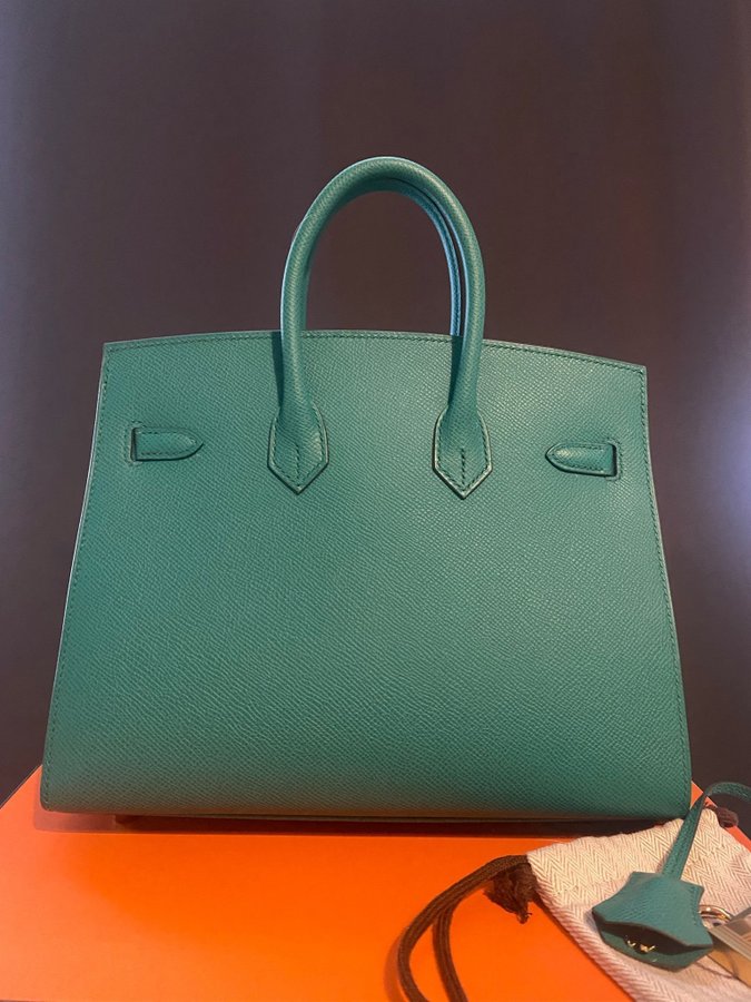 Hermès Birkin Sellier 25 Epsom Jade Grön