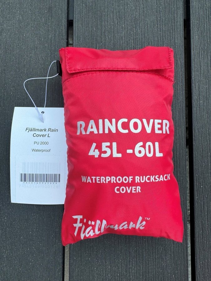 Helt nytt Fjällmark Regnskydd för Ryggsäck 45-60L (storlek Large)