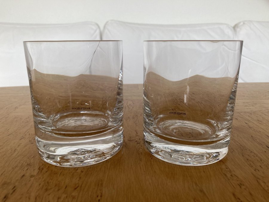 Whiskyglas 2 stk modell Chateau Kosta Boda Bertil Vallien Mkt bra skick!