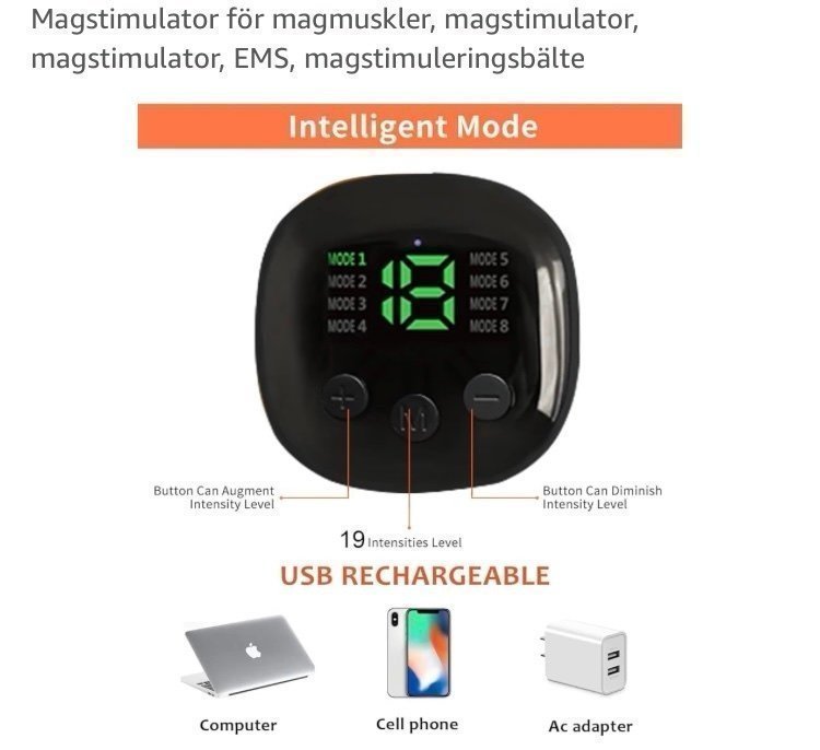 Magstimulator för magmuskler, EMS, magmuskleringsbälte