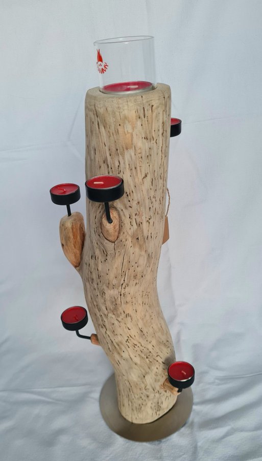 Kerzenhalter, Teelichthalter aus Holz, Luxus Design, 65cm