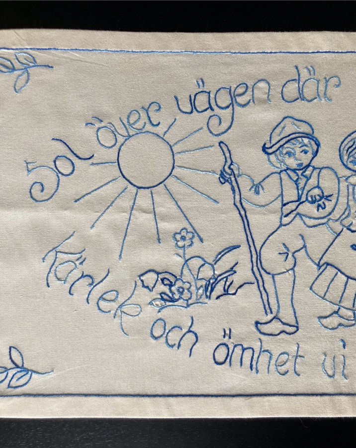 Väggbonad - Sol över vägen där framåt vi vandra...