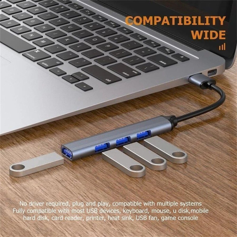 USB 3.0 HUB 4-port Aluminum