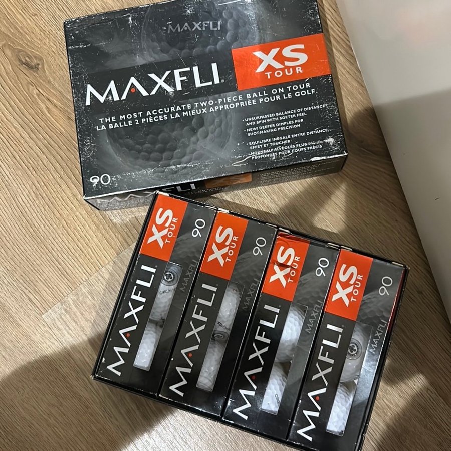 4 paket Maxfli XS Tour golfbollar totalt 12 st golfbollar