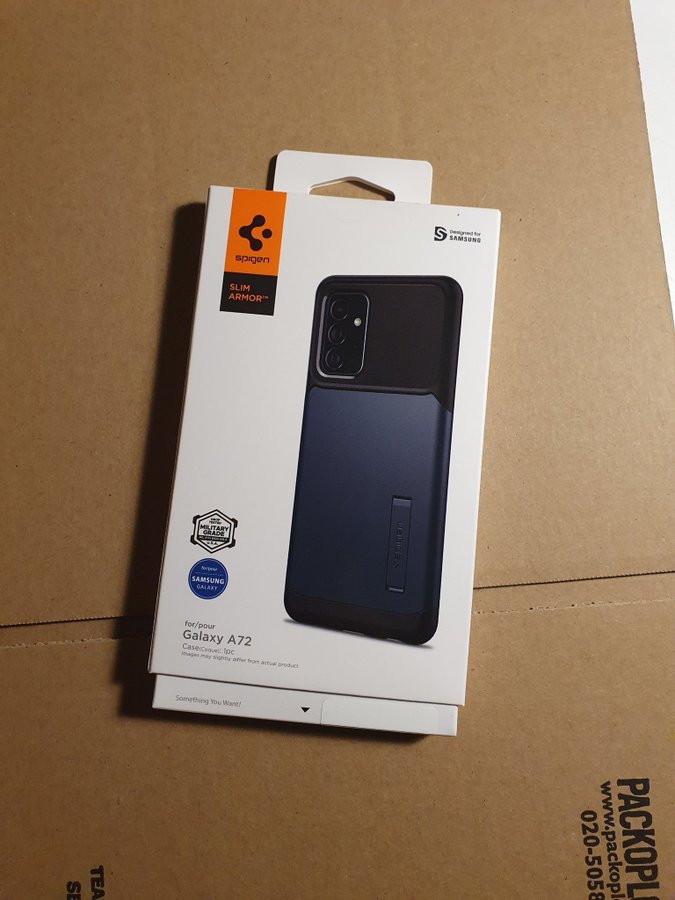 Samsung Galaxy A72 • Mobilskal • Spigen Slim Armor • Metal Slate