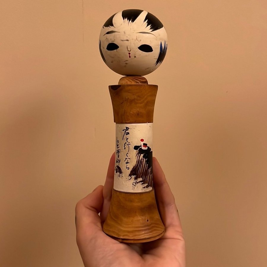 Japansk trädocka kokeshi Japan vintage