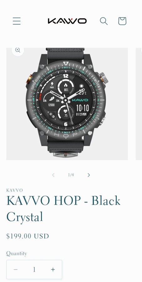 KAWO HOP Smartwatch - Svart