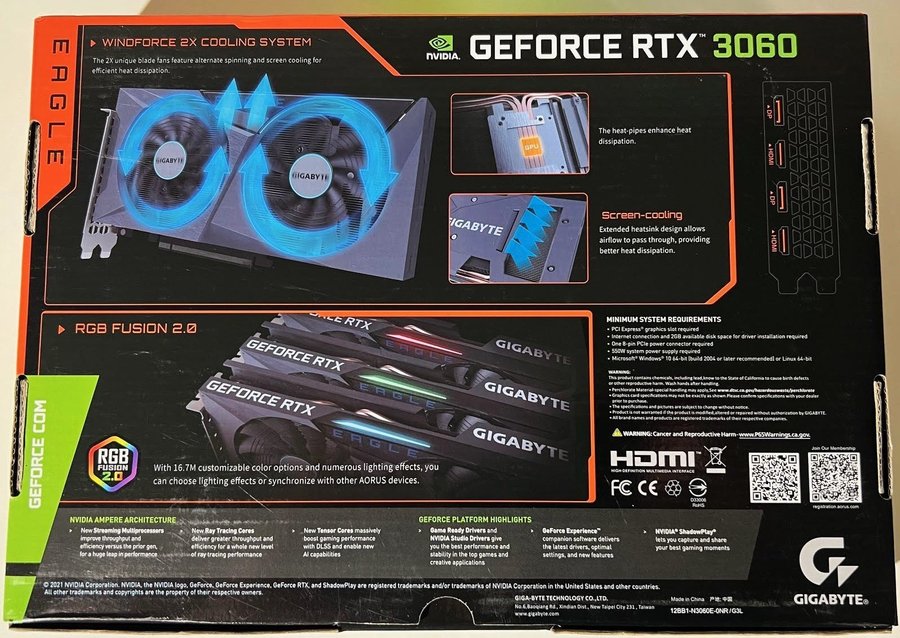 Gigabyte GeForce RTX 3060 Eagle OC 12G