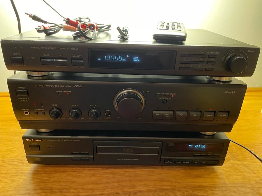 TECHNICS AMP SU-A700 MK2 A+B 2X2 TECHNICS CD SL-PG380A TECHNICS TUNER ST-GT350