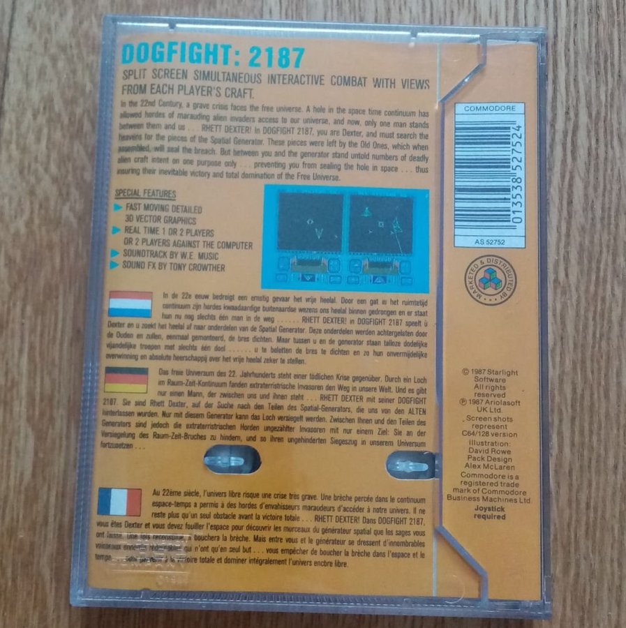 Dogfight 2187 (Starlight - Ariolasoft) ->TESTAD<- Commodore 64 / C64 Spel