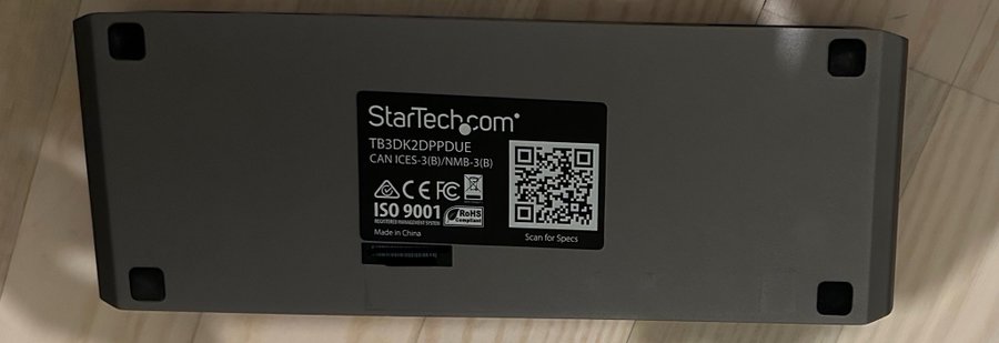 StarTech TB3DK2DPPDUE USB-C Dockningsstation!