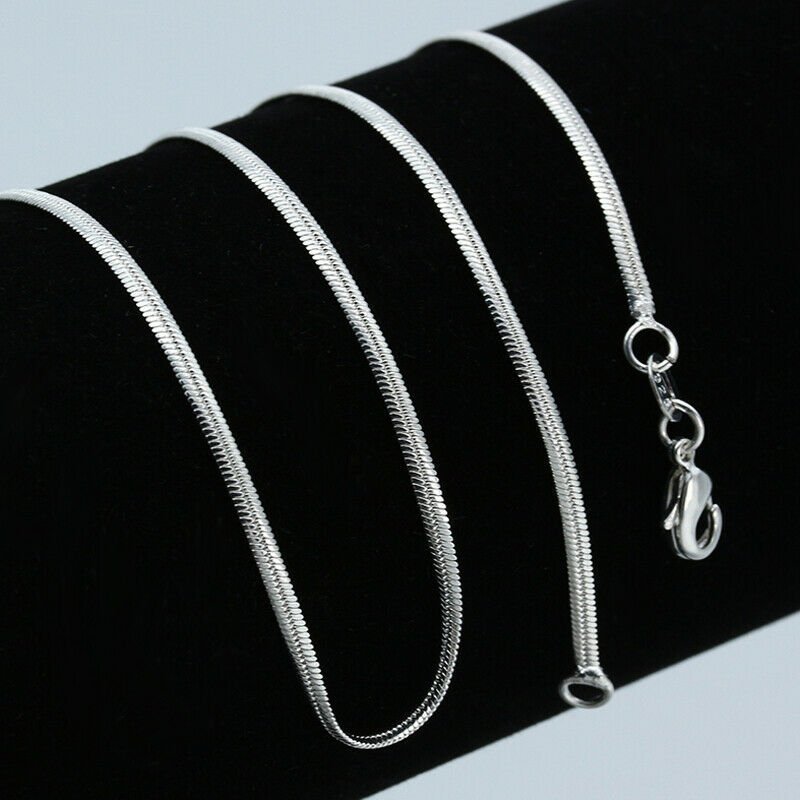 HELT NYTT!!! UNDERBART HALSBAND SNAKE / KEDJA SILVER 925 L: 50cm / Missa inte!