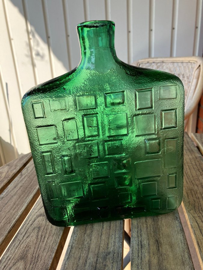 Vintage grön decanter/karafff 1960-tal från Italien