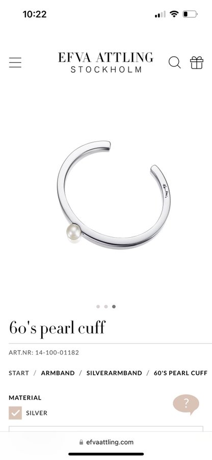 60’s pearl cuff