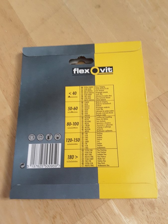 Flexovit Slippapper 150mm 6-pack Korn