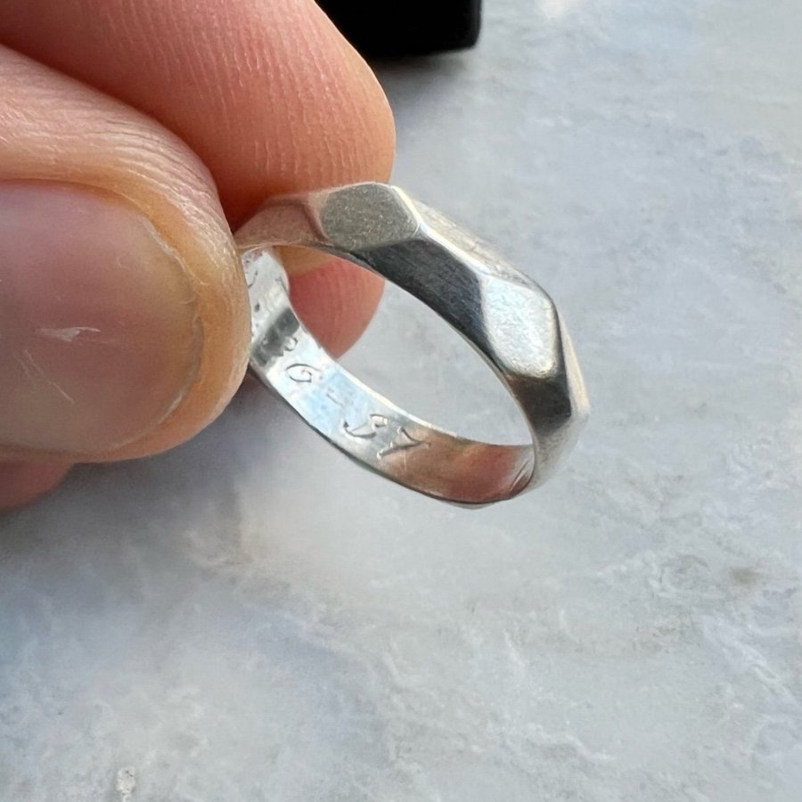 Silver ring stämplad Kattfot S  fler