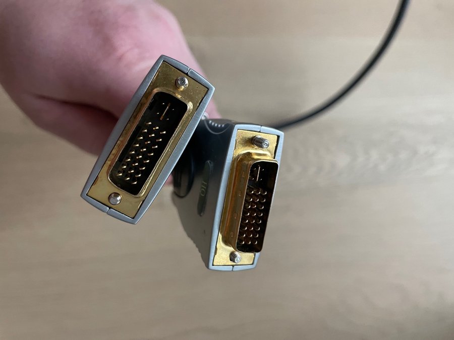 DVI Kabel Premium Guldpläterad