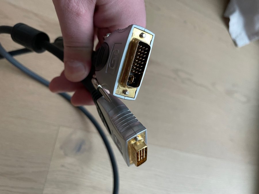 DVI Kabel Premium Guldpläterad