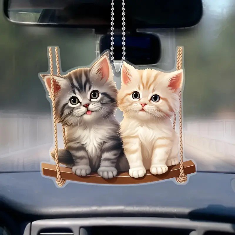 Cute Kitten Swing Car Ornament