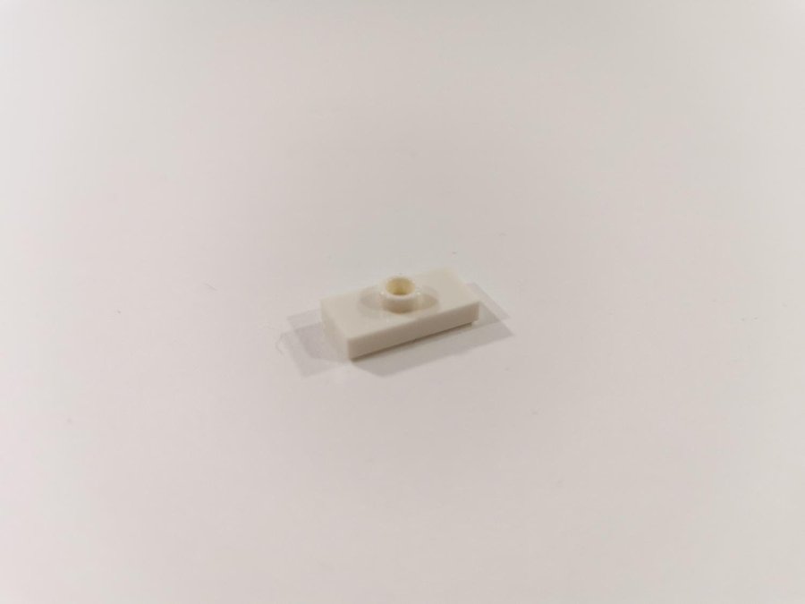 Lego - 1x2 - platt - plate - modifierad - part 3794a - vit