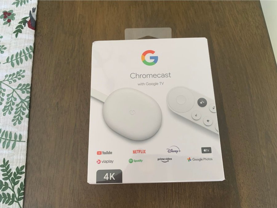 Google Chromecast med Google TV "oöppnad"