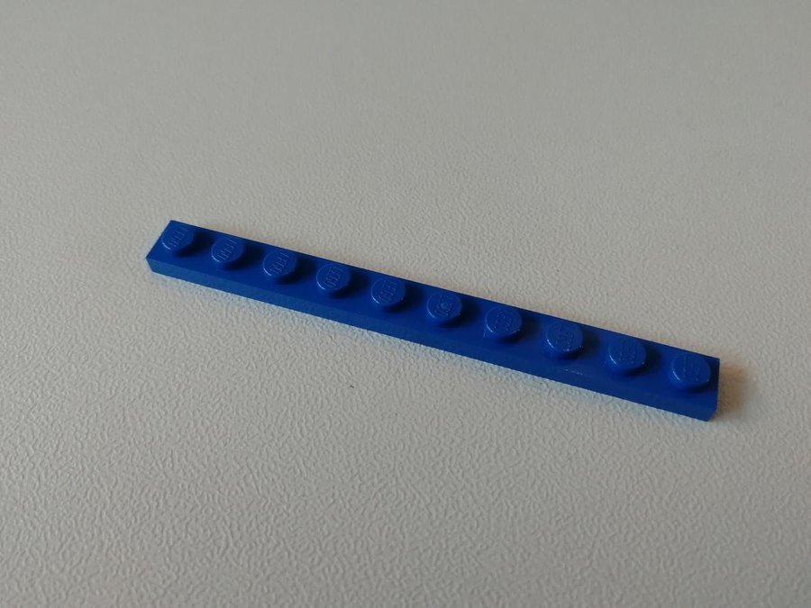 Lego - plate - platt - bas - 1x10 - part 4477 - blå