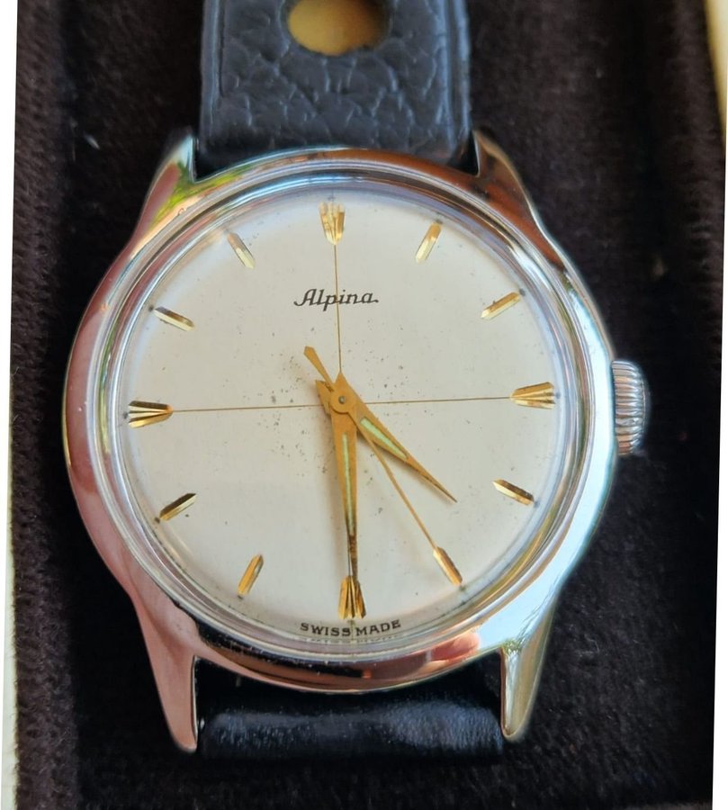 Alpina vintage Borgel boett servad 34mm Cal. 598