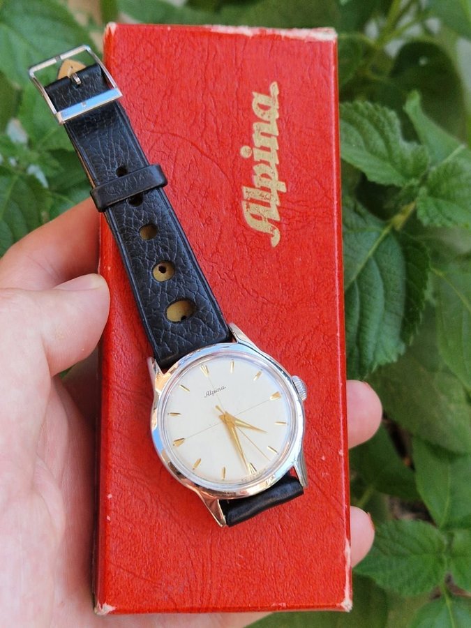 Alpina vintage Borgel boett servad 34mm Cal. 598