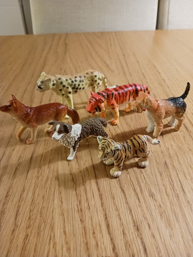 Djurfigurer - Lejon, Tiger, Hund, Gepard