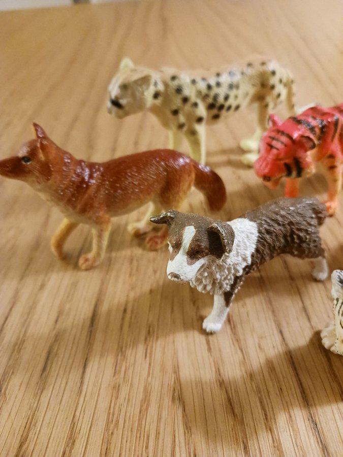 Djurfigurer - Lejon, Tiger, Hund, Gepard