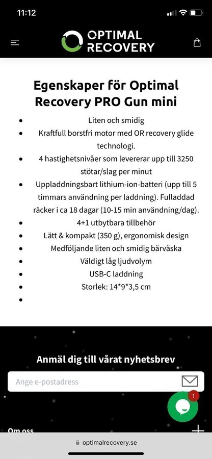 Oanvänd Massagepistol nypris 2200!