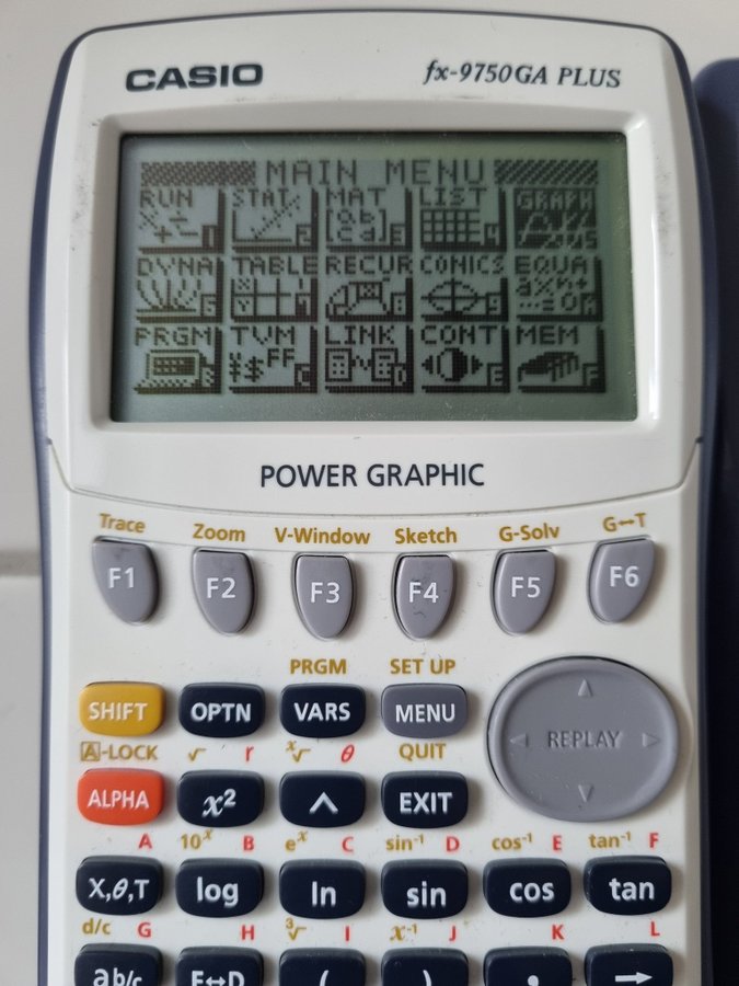 Miniräknare Casio FX-9750GA Plus graphing calculato