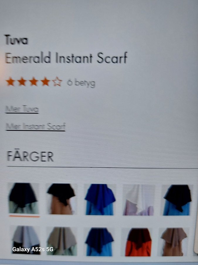 Emelard instant scarf/sjal från Tuva