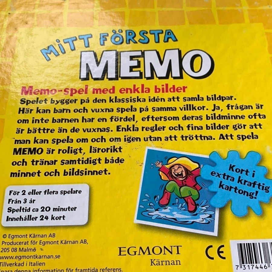 Mitt Första Memo - Spel