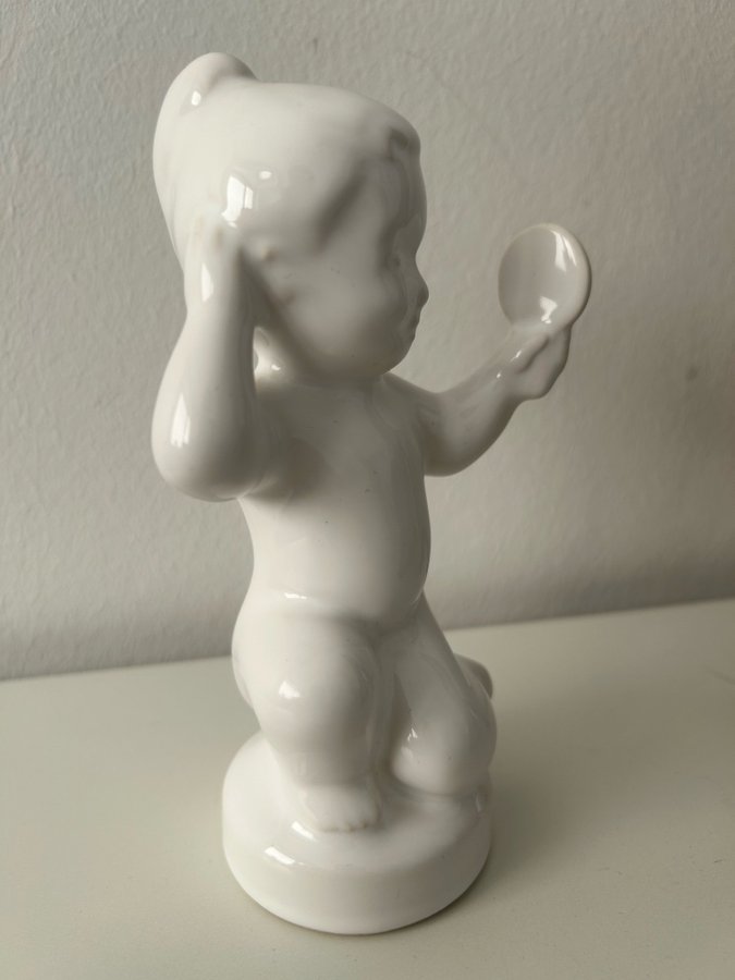 Søholm porcelænsfigur - Pige med spejl