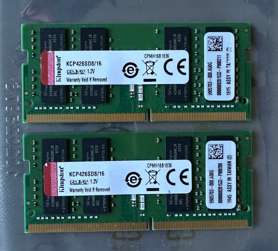 32GB (2x16) DDR4 Kingston 2666MHz