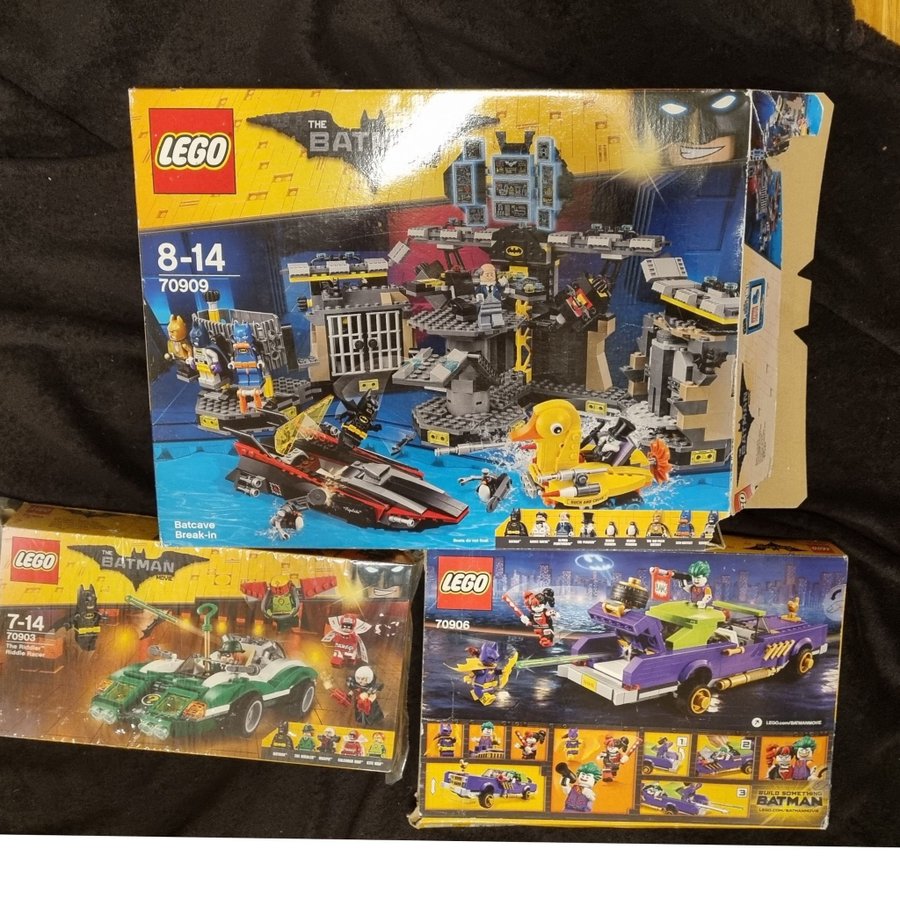 Lego The Batman Movie 70909 Batcave Break-in, 70906 The Joker's Mansion, 70903