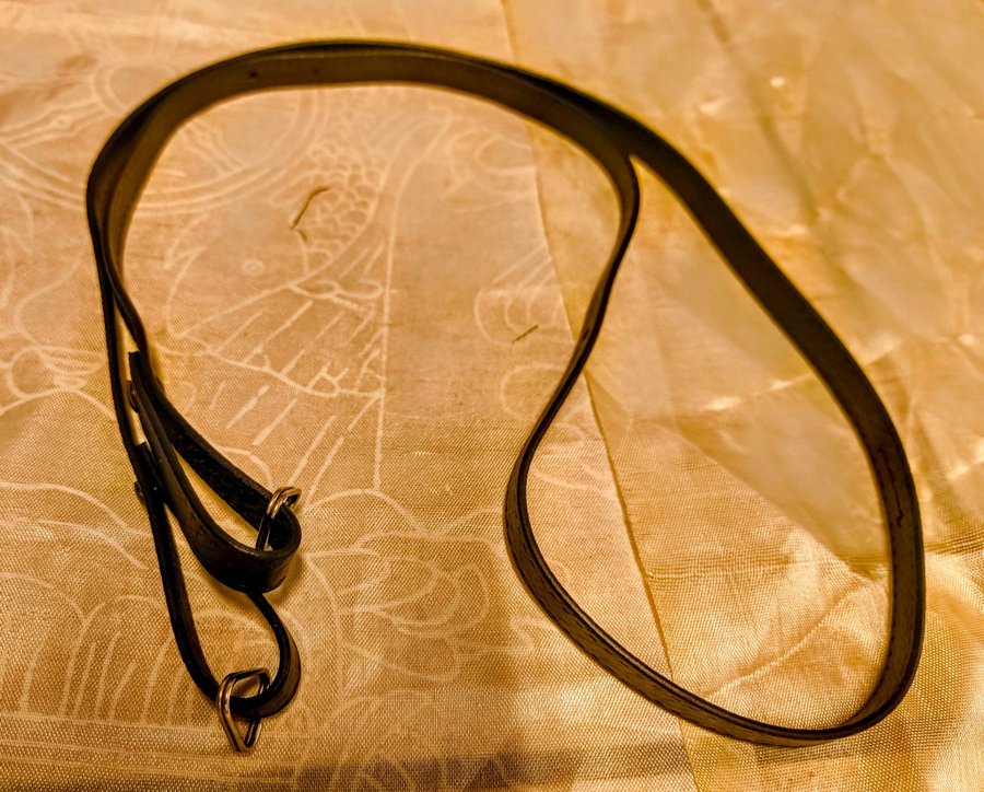 Vintage leather camera strap, popular in the 1970s and 1980s