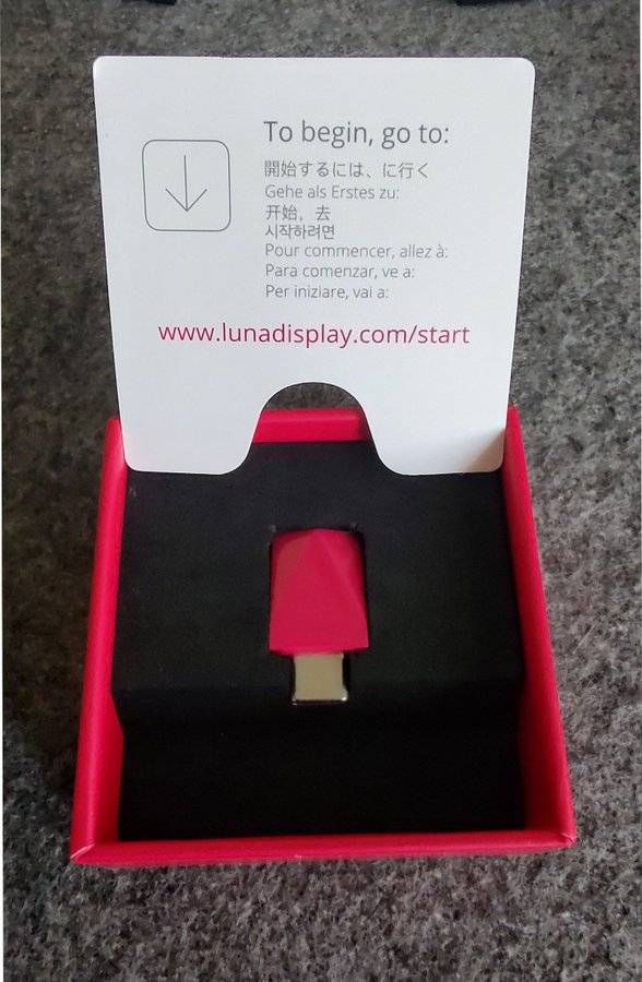 Luna Display USB-C wireless display adapter for Mac/PC